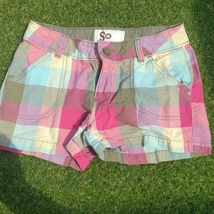 Colorful plaid child shorts